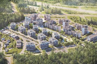 3d master plan layout,modern townhouse building,arcus city,cgi urban planning