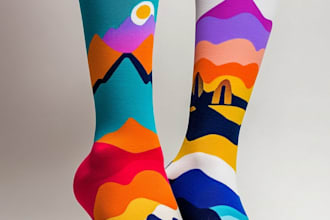 make a custom and pattern socks design