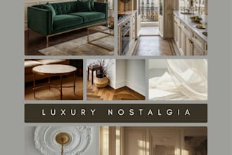 create a custom interior design mood board for your room or shop