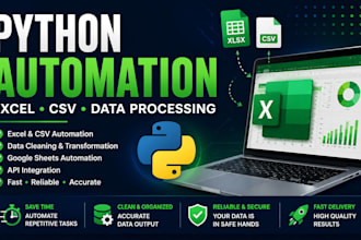 automate excel, CSV and data processing tasks using python