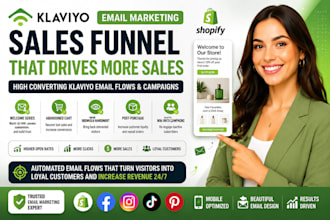 do shopify klaviyo email marketing sales funnel campaign klaviyo email design