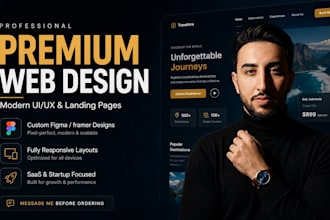 do premium web design and modern ui ux landing page