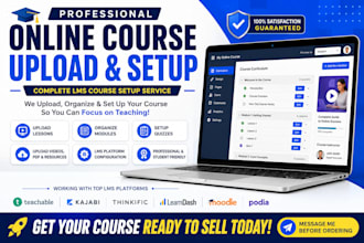 setup online course uploading and lms platform professionally