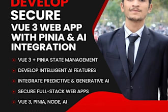 develop vue 3 dashboard with pinia vuex and rest API