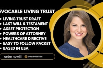 draft a revocable living trust and estate plan