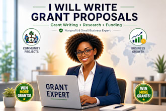 write grant proposals for nonprofit and small business