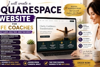 create a squarespace website for life coaches