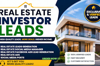 generate real estate social media ads investor leads real estate leads