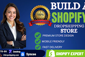 design a  shopify dropshipping store via autods zendrop cj syncee