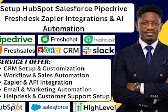 setup hubspot salesforce pipedrive automation freshdesk freshchat freshsales
