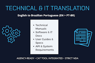 do english to brazilian portuguese technical translation