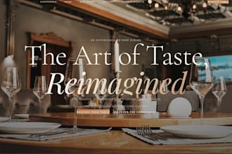 build a luxury hospitality website for restaurants
