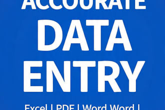 do fast data entry, excel, typing, and admin support
