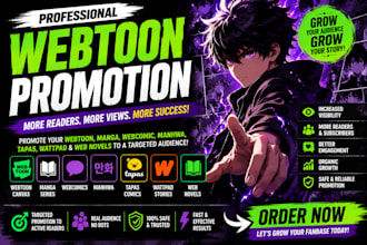 do webcomic promotion, webtoon tapas, wattpad, manga, comic promotion