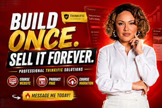 build thinkific course website, thinkific product page, course migration