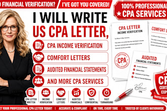 write urgent cpa letter mortgage letter income verification CPA comfort letter