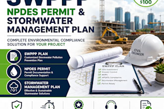 prepare swppp plan, npdes permit and stormwater management plan