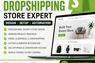 build shopify dropshipping store via spocket, dsers cjdropshipping, autods
