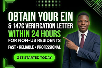 obtain your ein verification 147c letter within 24 hours for   non US resident