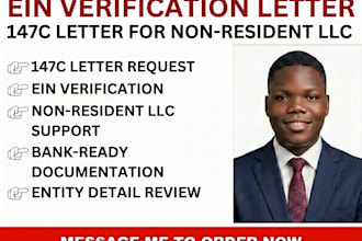 obtain your ein verification 147c letter for your non resident llc