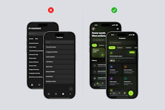 mobile app UI UX design for ai apps and startups