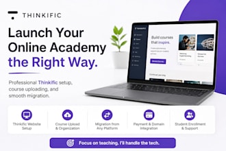 setup converting thinkific website, course uploading, thinkific migration