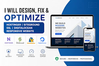 hostinger siteground ssl digitalocean responsive design hostgator website