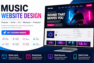design redesign music website podcast music artist dj musician producer website