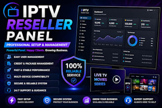 configure reseller panel, strong 8k ,lion ott ,dream 4k, trex panel, tivione,