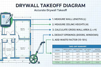 accurate drywall painting takeoff and cost estimation