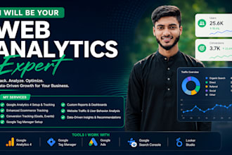 set up ga4, GTM, conversion tracking and web analytics
