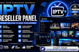 setup reseller panel like strong 8k, lion ott, mega ott, dream 4k,b1g, trex