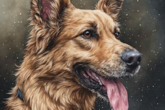 create a custom watercolor pet portrait or pet painting