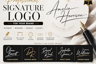 design artistic signature or autograph handwritten signature