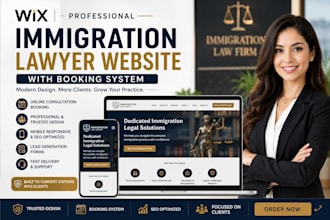design wix immigration lawyer website with booking system