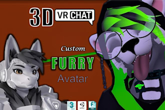 custom vrchat avatar furry avatar vrc avatar nsfw 3d model vr character vtuber