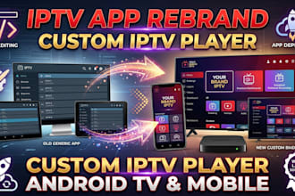 rebrand tivimate or smarters pro iptv app with admin panel and multi dns support