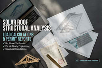 solar roof structural analysis, load calculation and permit engineering report