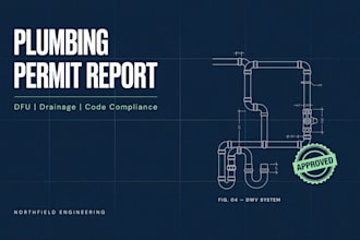plumbing drainage design, dfu calculations and permit compliance report USA