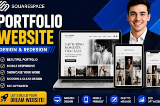 do squarespace portfolio website design, squarespace website, portfolio website