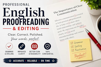 proofread and edit english content