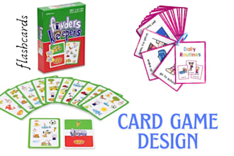 design educational flashcards and kids learning card game