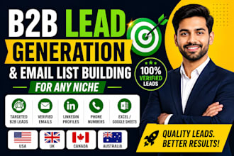 do b2b lead generation and email list building for any niche