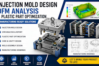 design injection mold dfm analysis, and optimize plastic parts for manufacturing