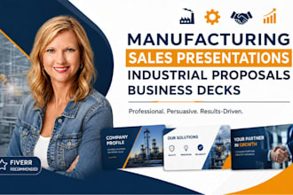 manufacturing sales presentation, industrial proposal, business deck