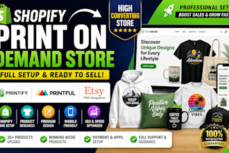 setup shopify print on demand store printify printful pod etsy pod shop