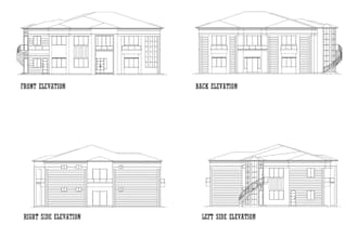 create correct facade drawing, autocad elevation plan design from your sketches