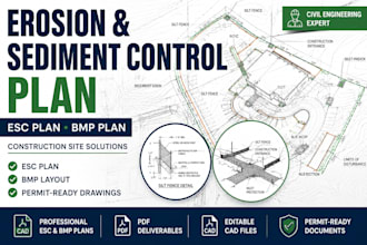prepare erosion and sediment control esc plan and bmp plan