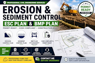 prepare erosion and sediment control esc plan and bmp plan