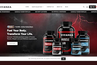 design supplement website supplement shopify store peptide store sarms website